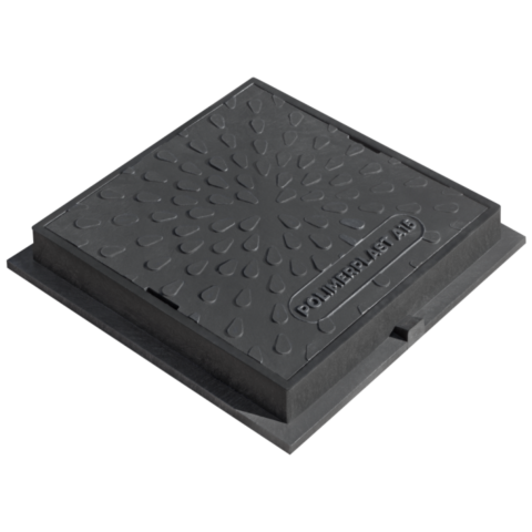 Kontrolný a inšpekčný poklop štvorcový čierny