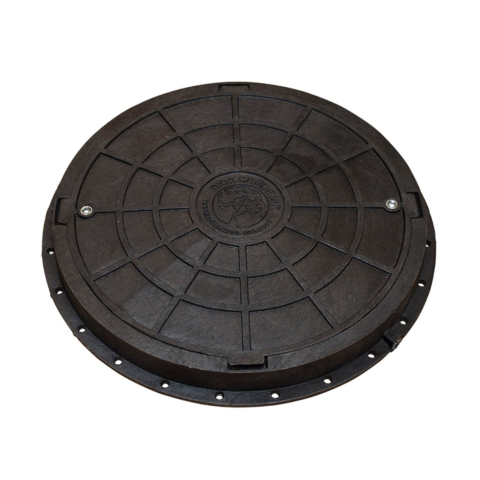 Záhradný poklop čierny 2 t so zámkom