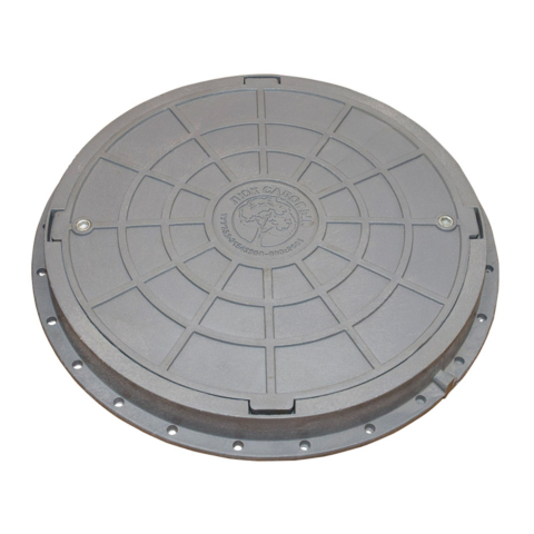 Záhradný poklop sivý 2 t so zámkom