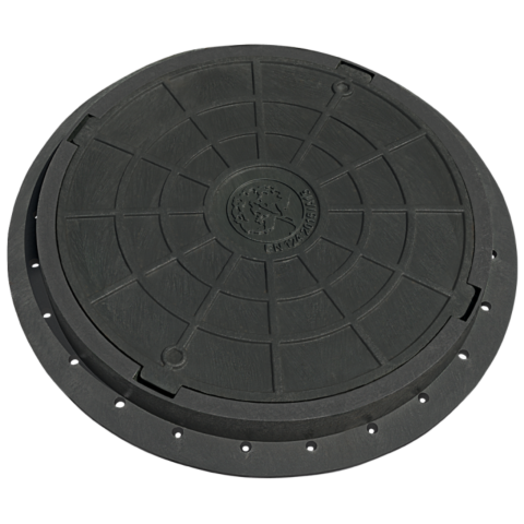 Záhradný poklop 780 mm čierny 2 t