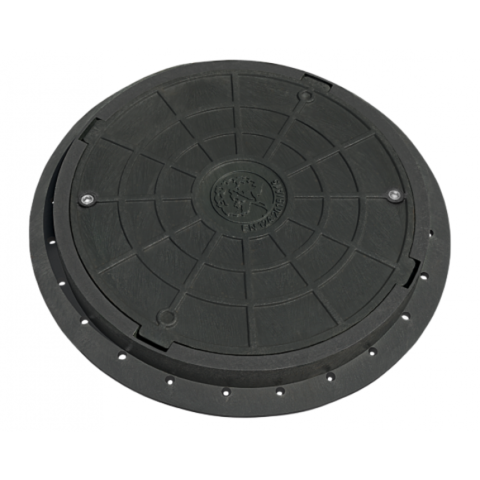 Záhradný poklop 780 mm čierny 2 t so zámkom